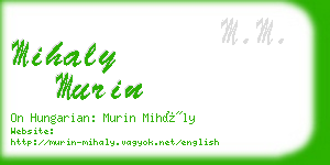 mihaly murin business card